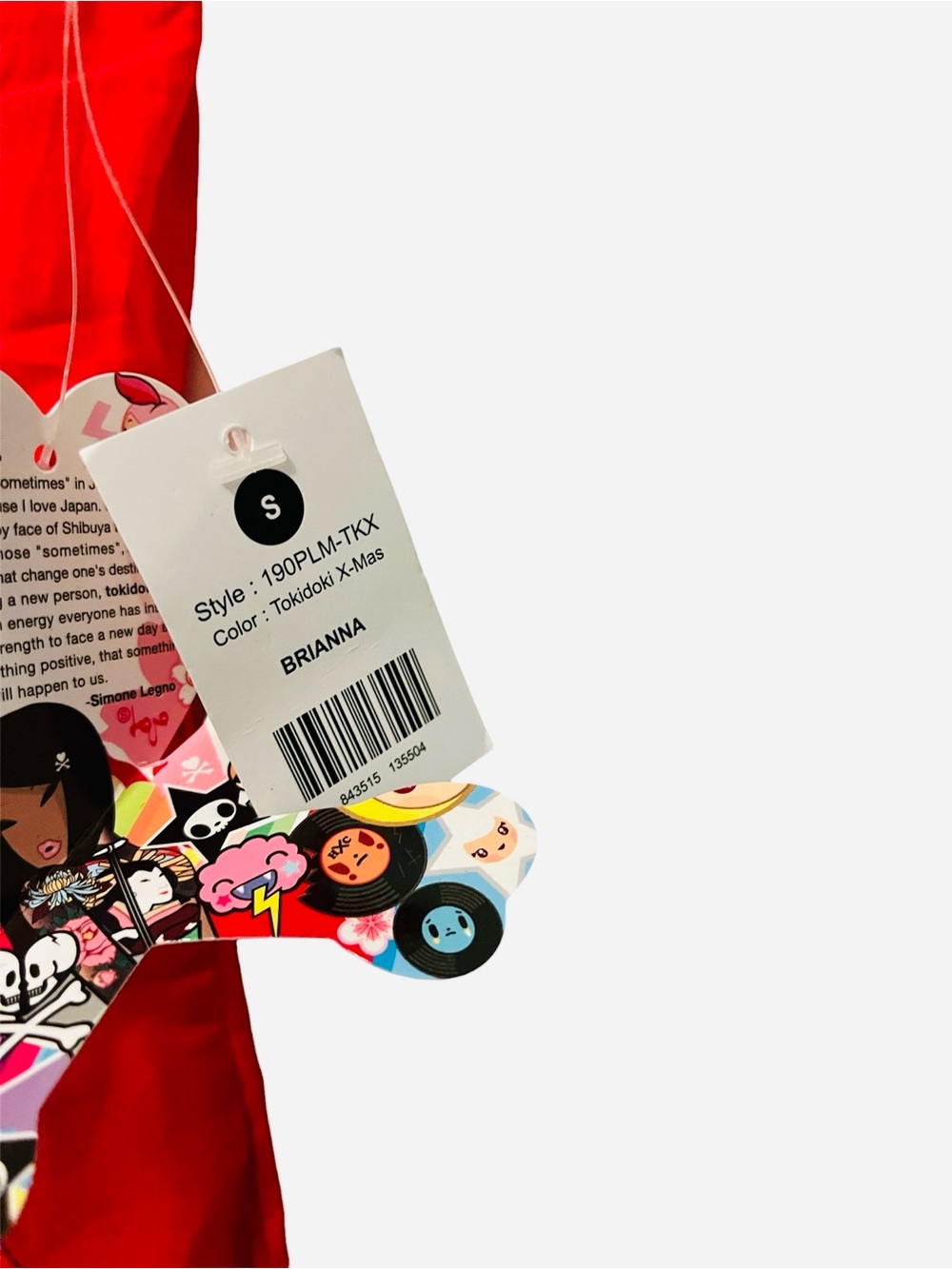 tokidoki x Koi Red Holiday Xmas l with Gift Scene Graphic Brianna Scrub Top - Picture 4 of 4